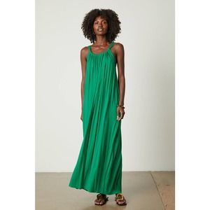 Velvet by Graham & Spencer Cheyenne Tank Maxi Dress in Green S NWT